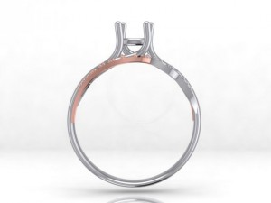 fashion solitaire ring 1 3D Model