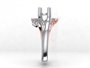 fashion solitaire ring 1 3D Model
