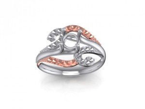 fashion solitaire ring 1 3D Model