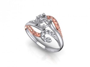 fashion solitaire ring 1 3D Model