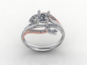 fashion solitaire ring 1 3D Model