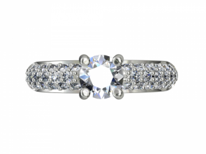 jewelry solitaire band ring 3Dモデル