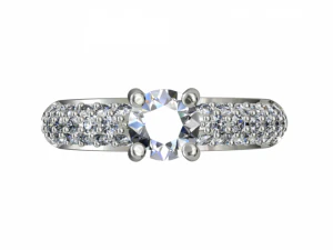 jewelry solitaire band ring 3D Model