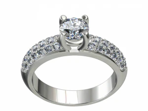 jewelry solitaire band ring 3D Model