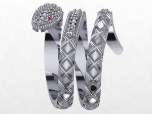 snake fashion ring 3D Model