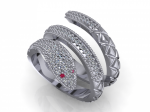 snake fashion ring 3D Model
