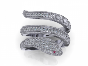 snake fashion ring 3D Model