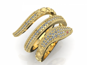 snake fashion ring 3D Model
