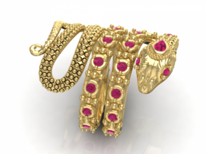 snake parafashion ring Modèle 3D