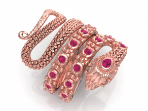 snake parafashion ring Modèle 3D