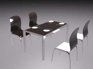 set of furniture for kitchen Modello 3D