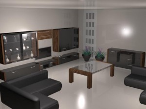 living room Modello 3D