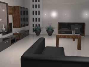 living room Modelo 3D