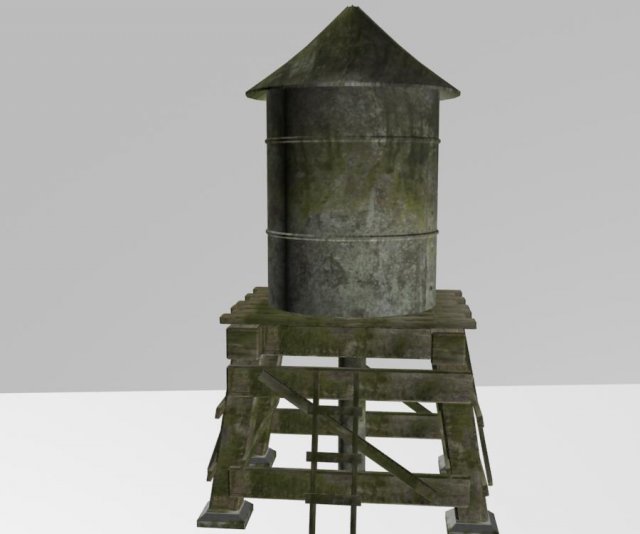 woter tower Modelo 3D .c4d .max .obj .3ds .fbx .stl .blend 