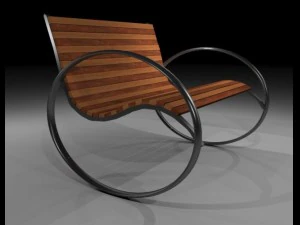 cadeira de balan&ccedil;o Modelo 3D