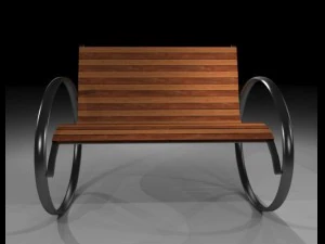 kursi goyang Model 3D