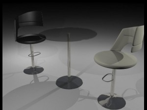 cheirs for cafe Modello 3D