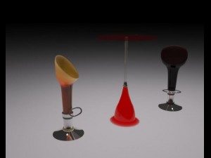 chairs for cafe Modelo 3D