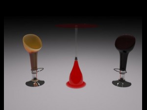 chairs for cafe Modelo 3D