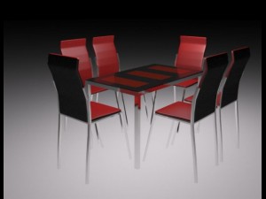 cheirs for cafe 3D 모델