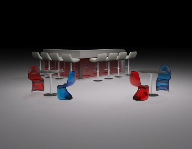 furniture for bars Modelo 3D .c4d .max .obj .3ds .fbx .stl .blend