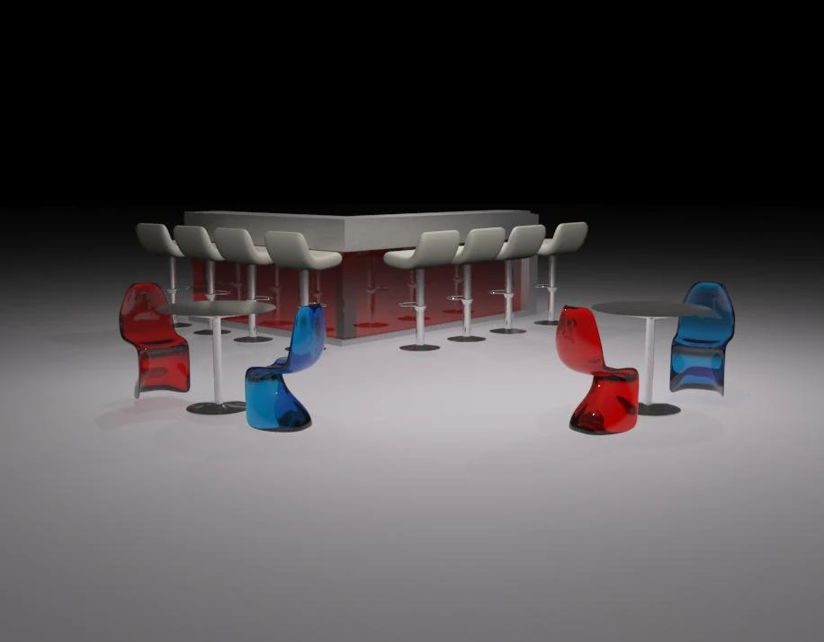 furniture for bars 3D Model .c4d .max .obj .3ds .fbx .stl .blend 