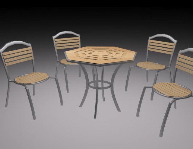 furniture for cafe Modelo 3D .c4d .max .obj .3ds .fbx .stl .blend 