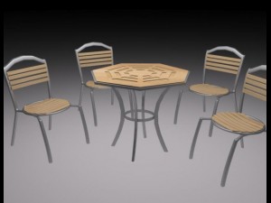 furniture for cafe Modello 3D