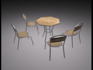furniture for cafe Modelo 3D