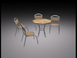 furniture for cafe Modelo 3D