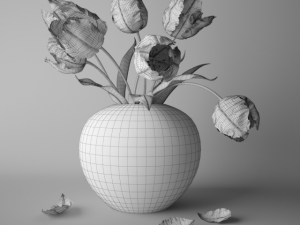 bouquet of tulips 3D Модель