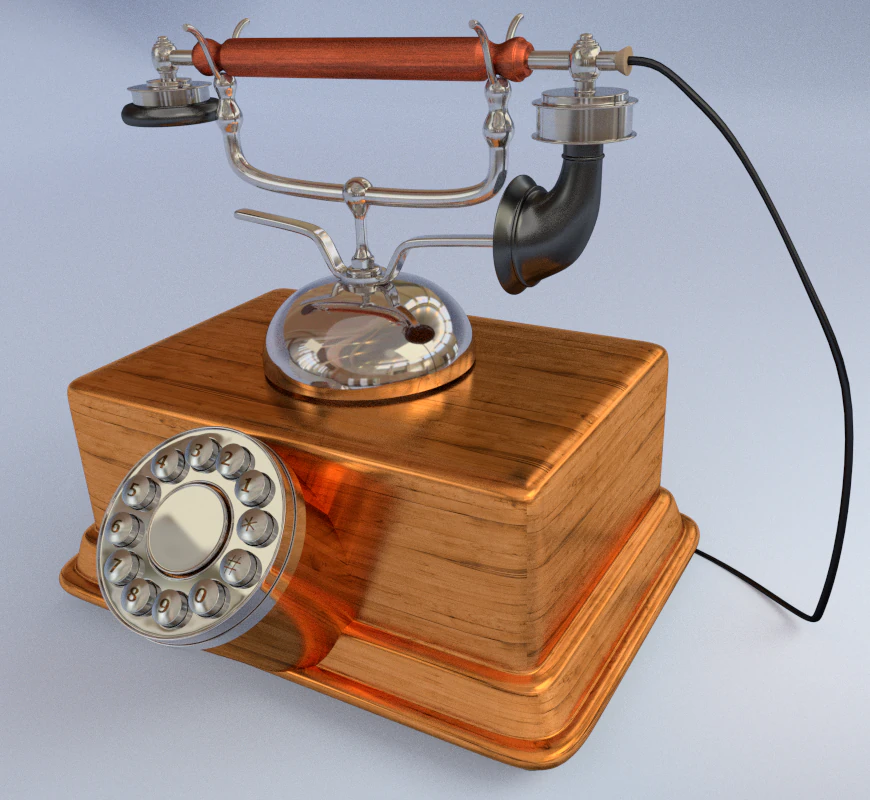 old phone apparatus 3D Model .c4d .max .obj .3ds .fbx .stl .blend 