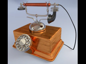 vieil appareil t&eacute;l&eacute;phonique Modèle 3D