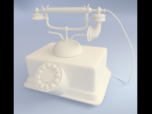 old phone apparatus Model 3D