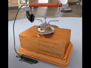 old phone apparatus Model 3D