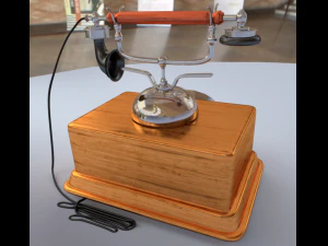 old phone apparatus 3D Model
