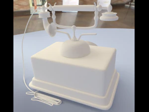 old phone apparatus 3D Model