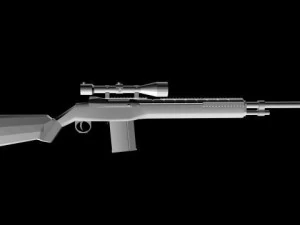 m14 keskin nişancı t&uuml;feği 3D Model