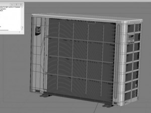 mitsushito air conditioner outside block Model 3D