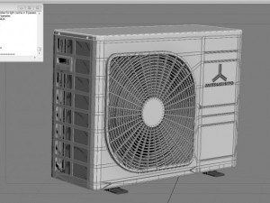 mitsushito air conditioner outside block Model 3D