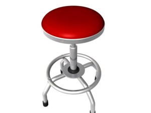 stool chrome 3D Model