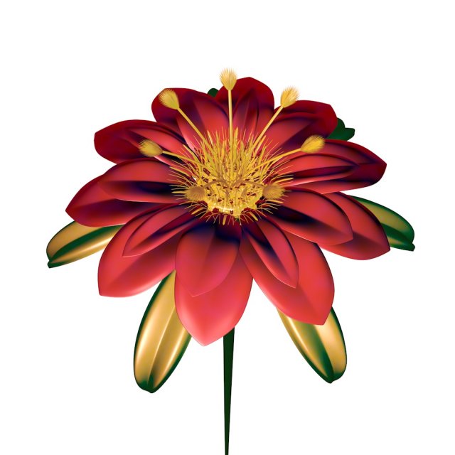 metalflower 3Dモデル .c4d .max .obj .3ds .fbx .stl .blend 