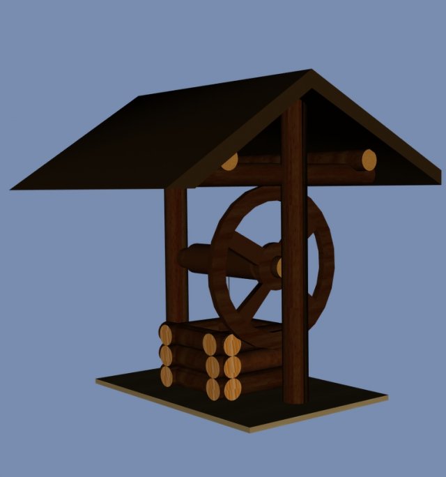 water well 3D Model .c4d .max .obj .3ds .fbx .stl .blend