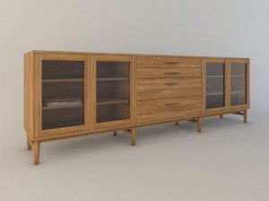 norrgavel modul med ben 3D Модель