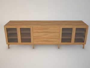 norrgavel modul med ben 3D Model