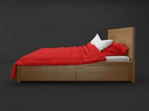 bed malm ikea 3D Model