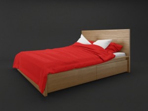 bed malm ikea 3D-Modell