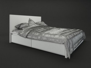 bed malm ikea 3D-Modell