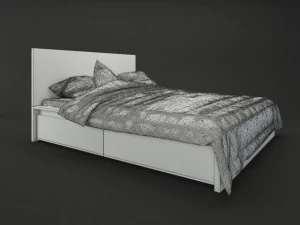 bed malm ikea 3D Model