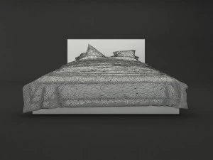 bed malm ikea 3D Model